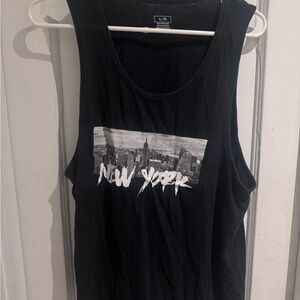 Black New York Graphic Tank Top